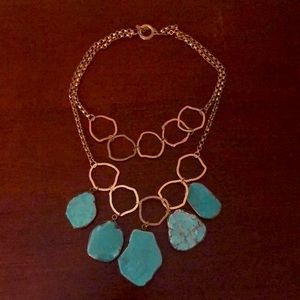turquoise and gold necklace